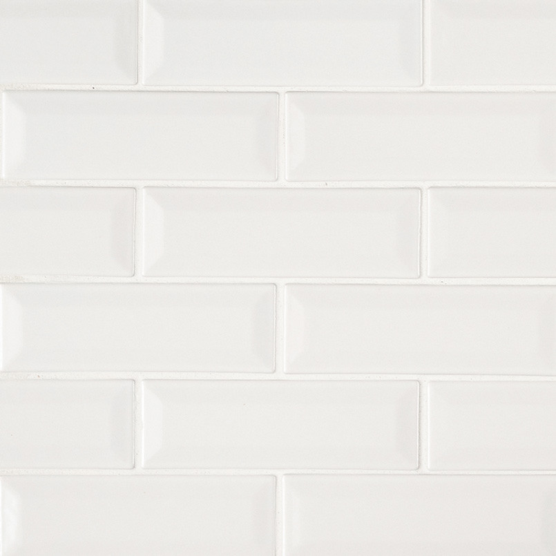 Highland Park Whisper White 2x6 Beveled Mosaic - Tiles Direct Store