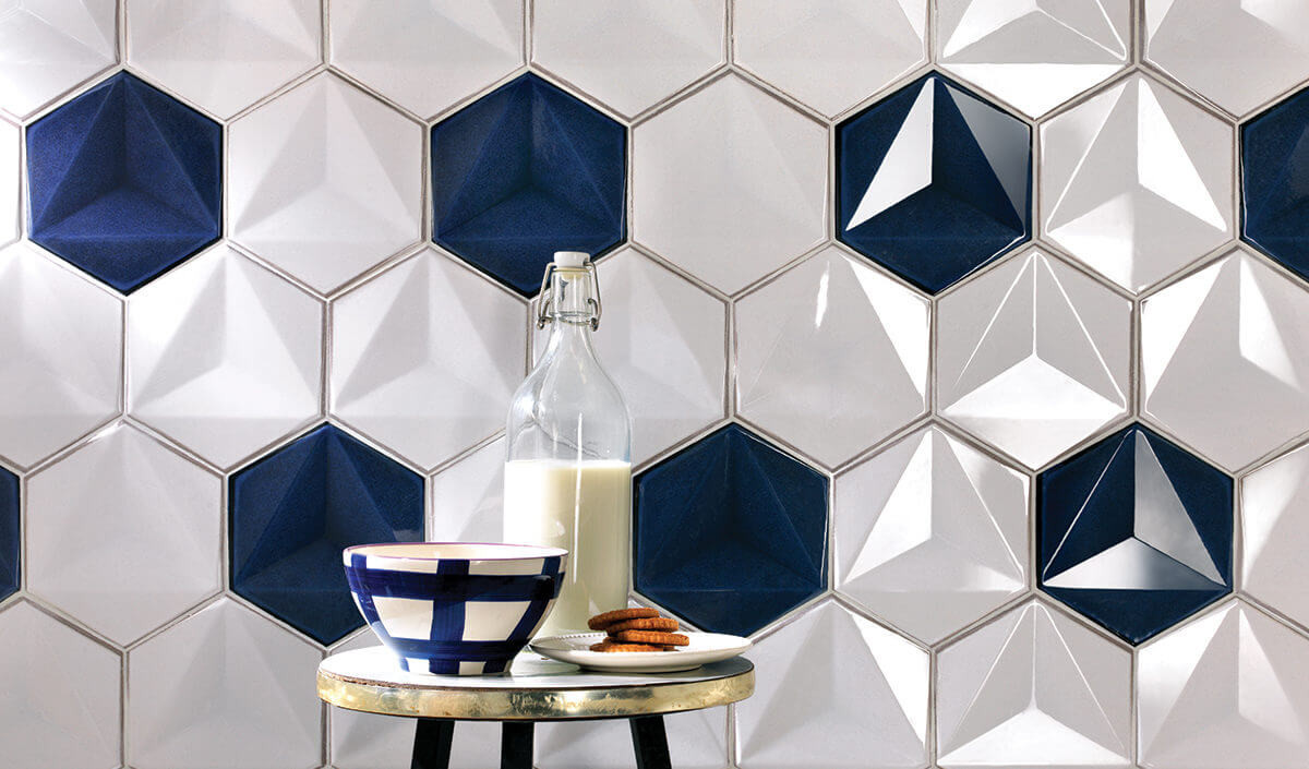 Chroma Blu Hexagon 6x7 - Tiles Direct Store