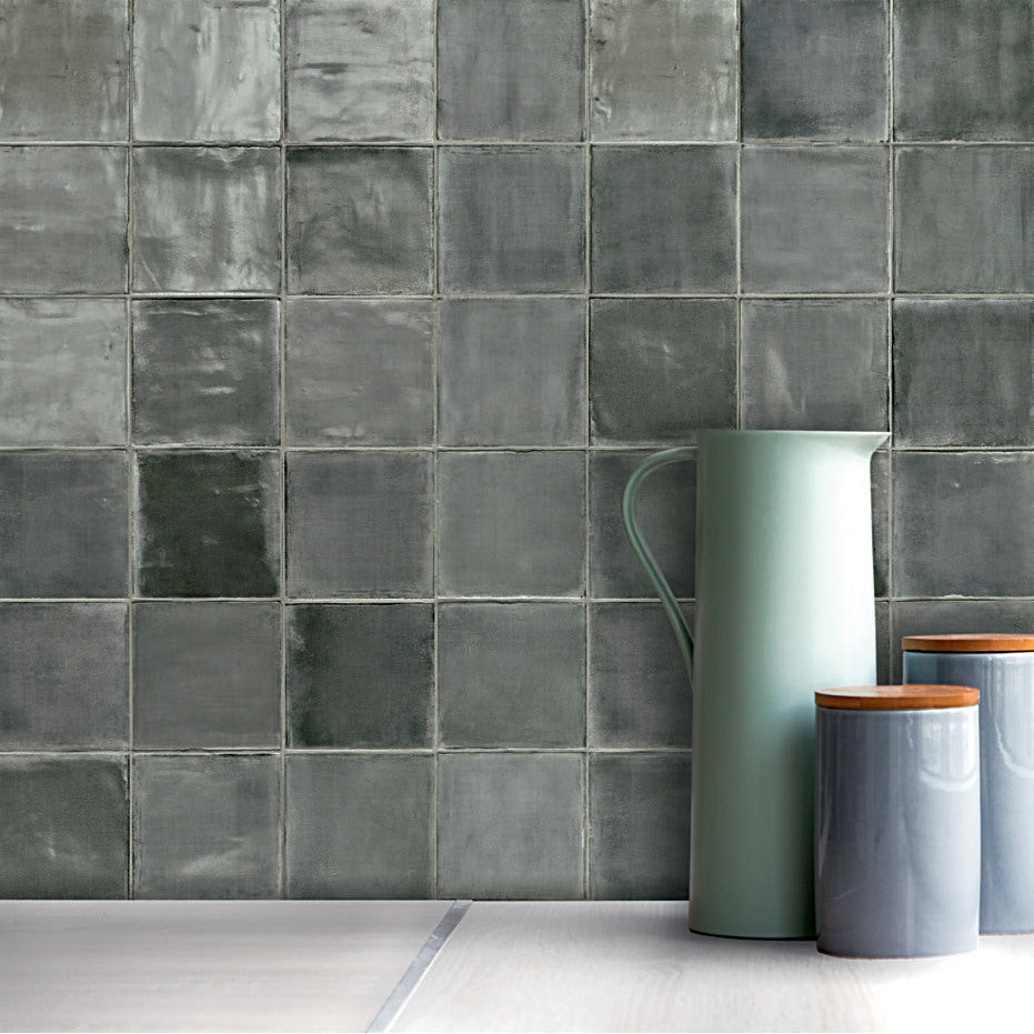 Tsquare Fresh Thyme Glossy Ceramic 6x6 Wall Tile - Tiles Direct Store