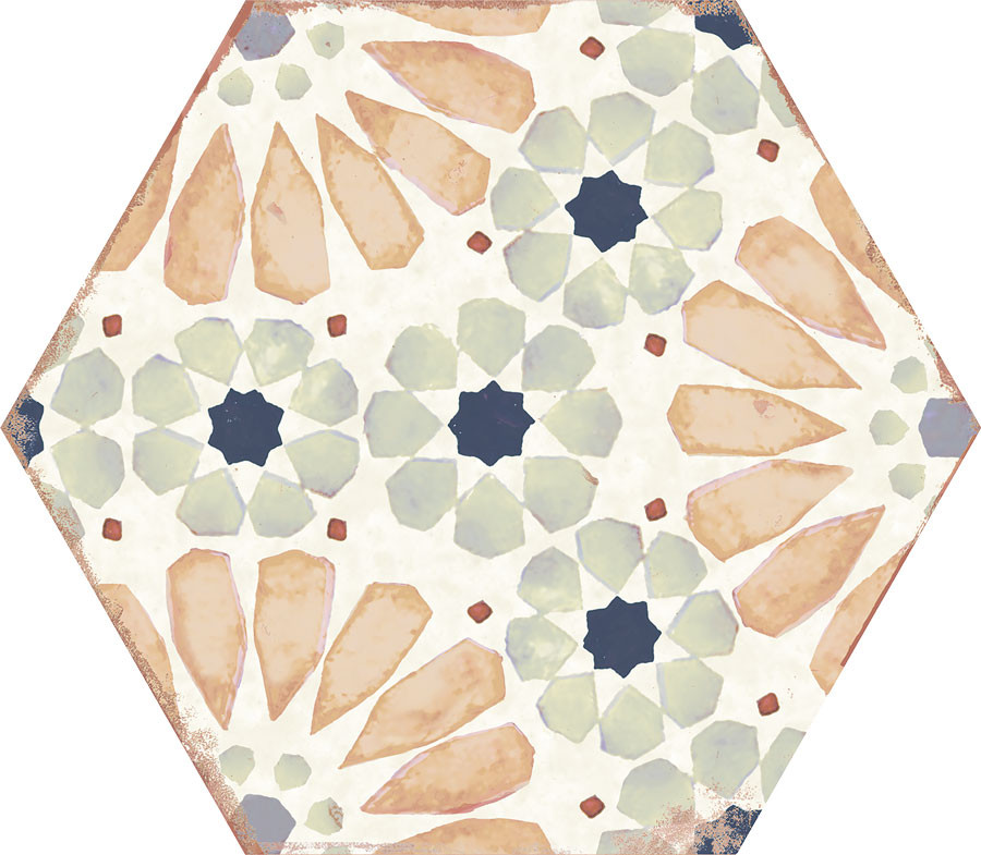 BOHEMIA　GIASS　MAIA Bohemia Hanna Porcelain Hexagon 8x10 - Tiles Direct Store