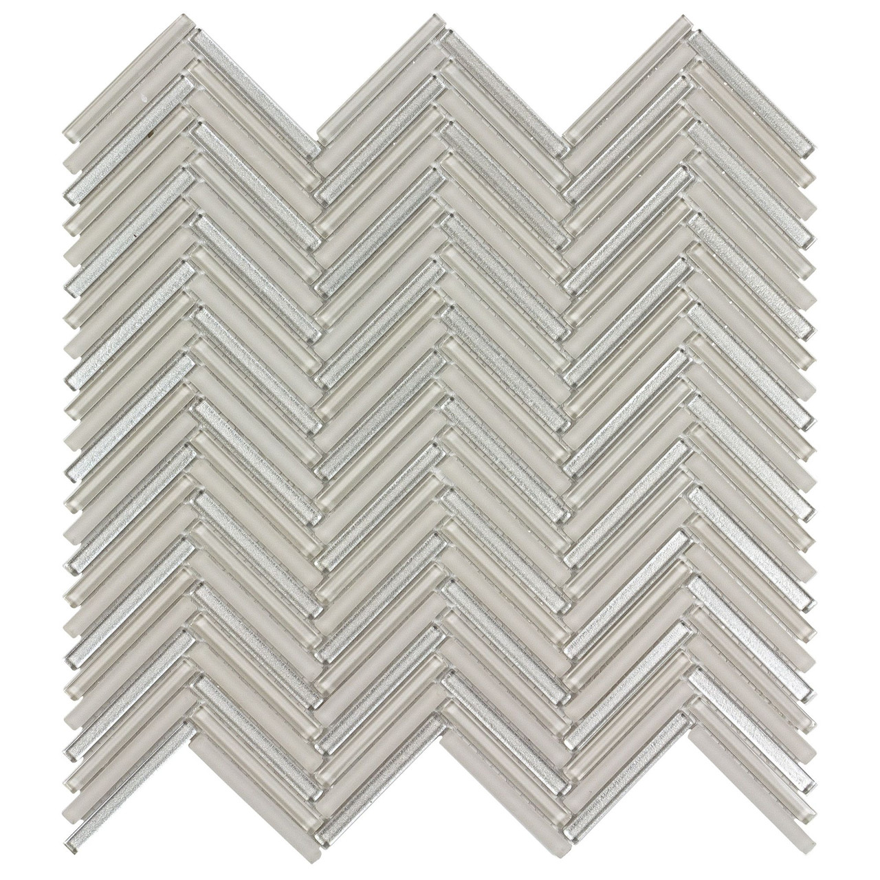 Seasons Breeze Glass Herringbone Mosaic 0.25x2 - Tiles Direct Store