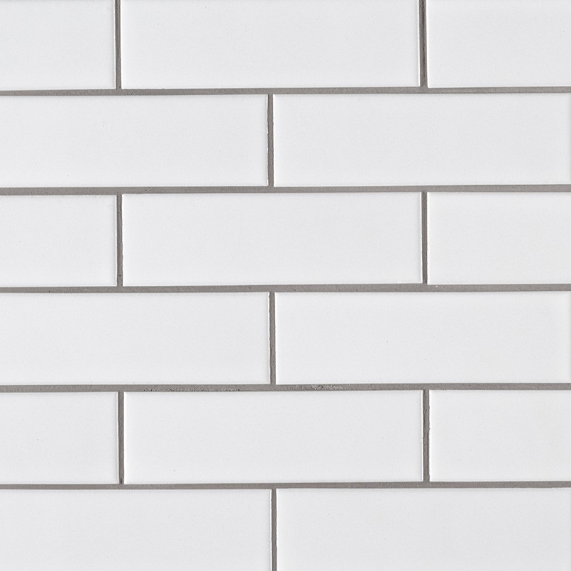 Domino White Matte Brick 2x6 Mosaic (BOX OF 15 PCS) - Tiles Direct