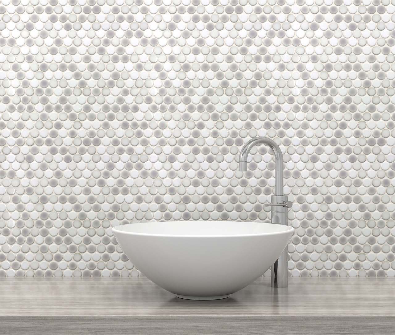 Penny Tile Stencils - Hexagon Shape Tiles Floor Stencils for Bathroom