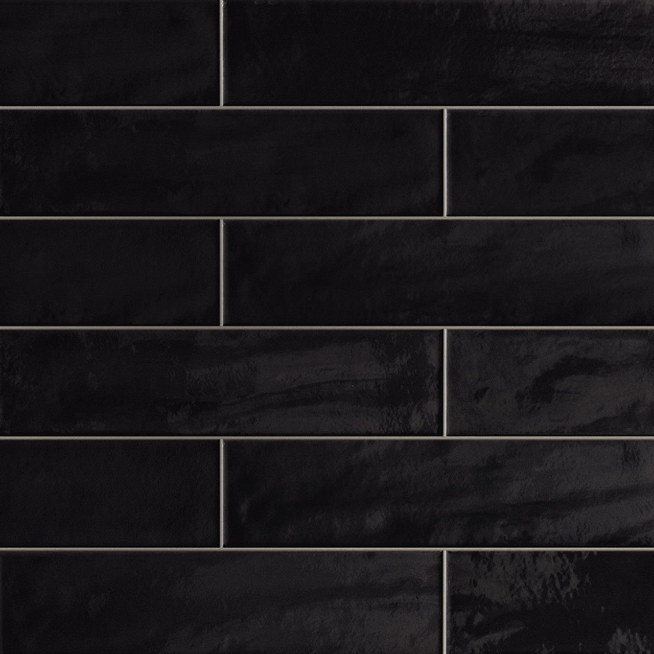 Timeless Jet Black 4x10 Beveled Ceramic Tile Glossy – Tilezz