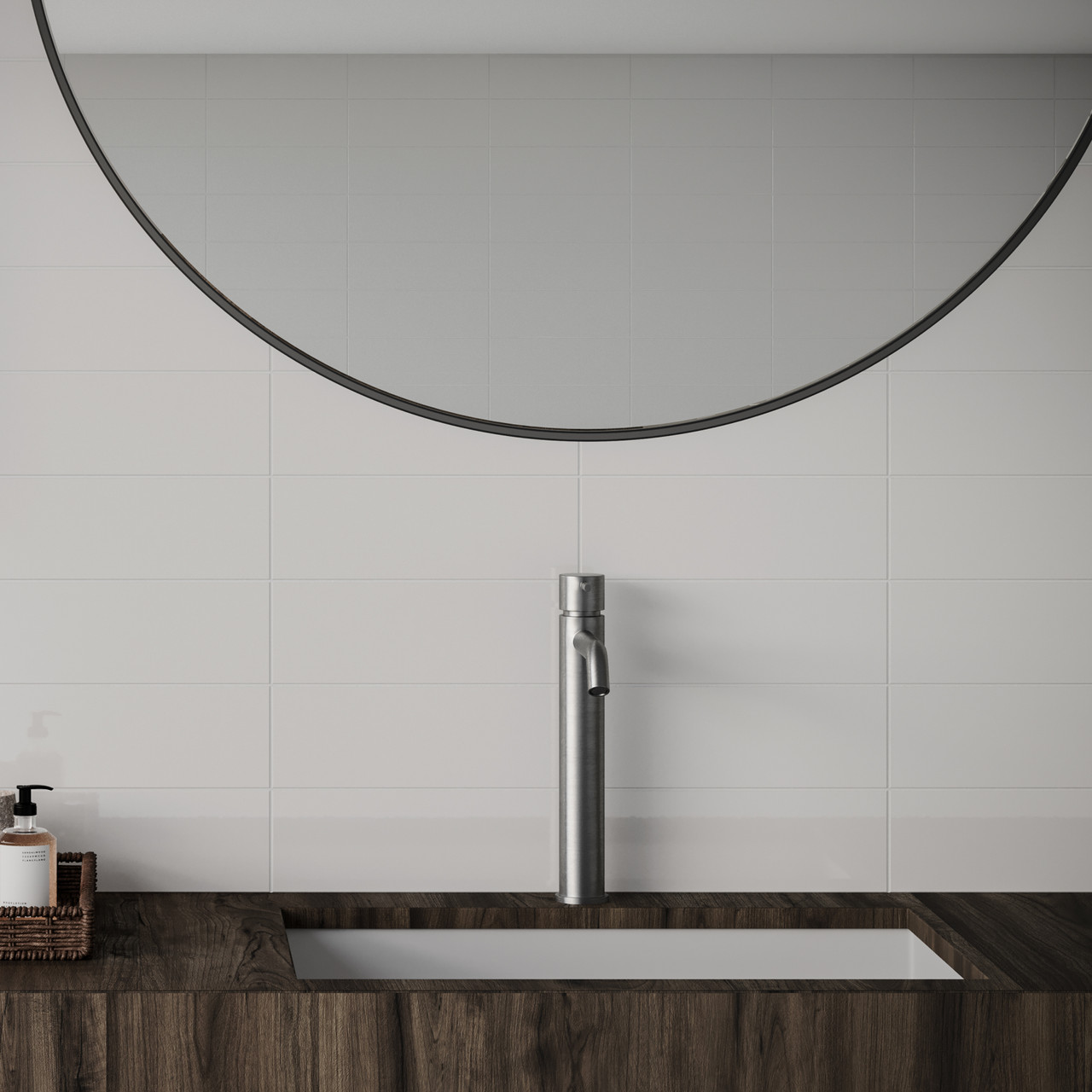 絢華【ソーホーグレー】 Soho Vintage Grey Glossy Ceramic 3x6 - Tiles Direct Store
