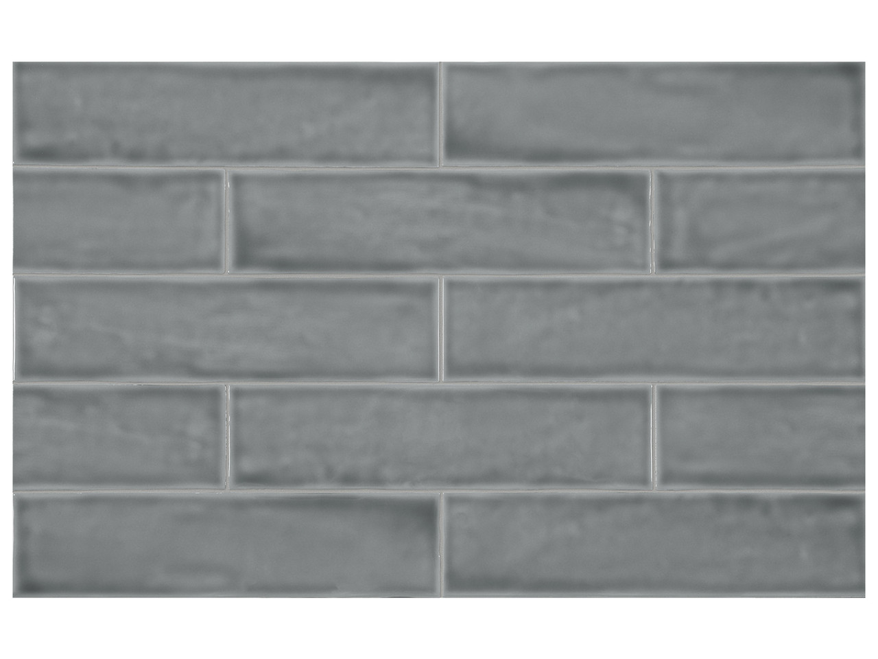 Teramoda Charcoal Glossy Pressed Glazed Ceramic 3x12 - Tiles