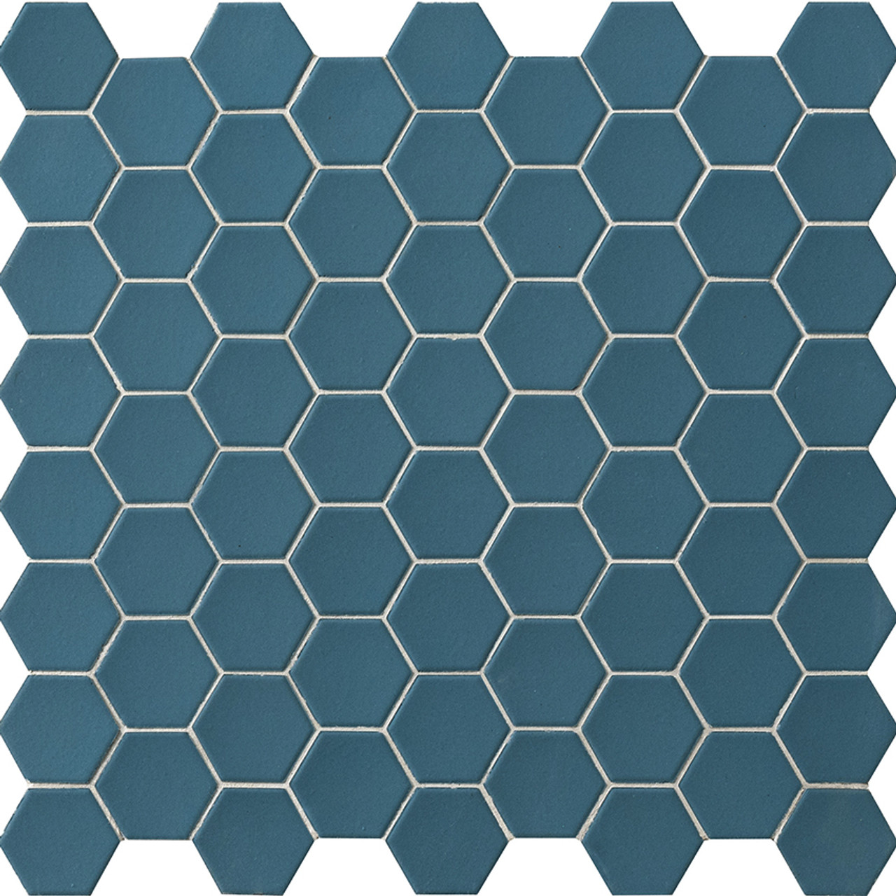 トップス HEXANTISTYLE Hexa Cadet Blue Matte Hexagon Mosaic - Tiles Direct Store