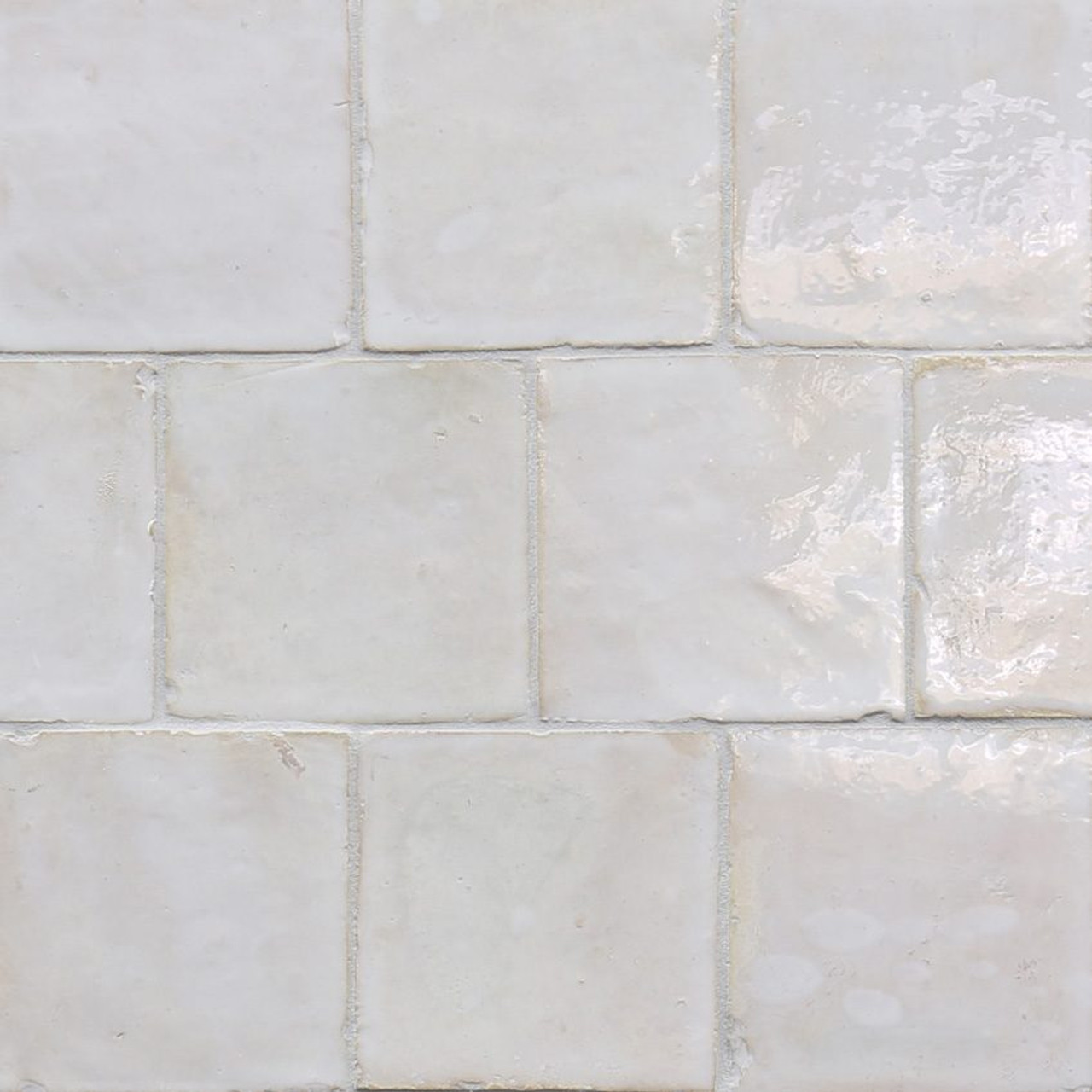 Zin Desert White Glossy Ceramic Nouveau 4x4 - Tiles Direct Store
