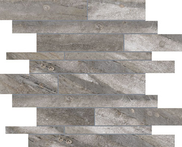 Evolution Mica HD Porcelain Random Strip Mosaics