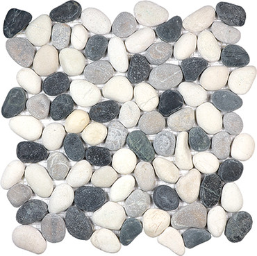 Tranquil Cool Blend Natural Pebble Mosaics 12x12