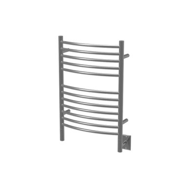 Jeeves E Curved Brushed Heated Towel Rack