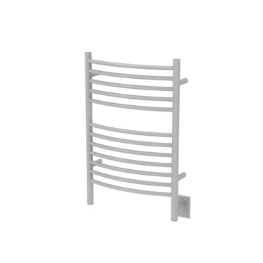 Jeeves E Curved White Heated Towel Rack