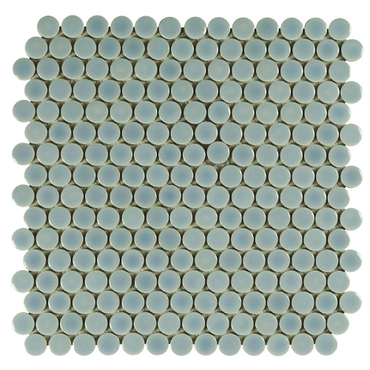 Penny Posh Light Blue Glossy Mosaic 11.5x12.38