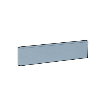 Maritime Folly Blue Glossy Bullnose 1x6