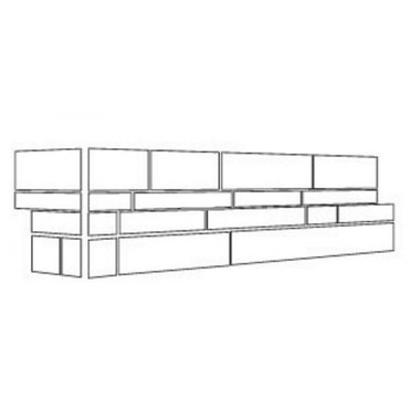 Ledger Panel Arabescato Carrara Splitface "L" Corner 6x12x6 (LPNLMARACAR618COR)
