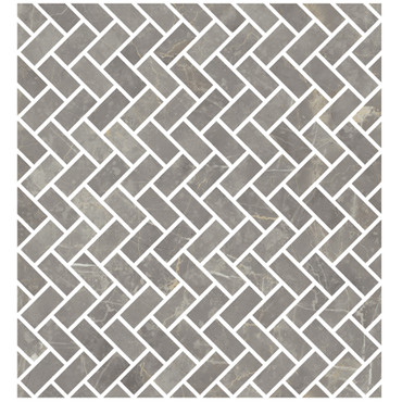 Marmorea Grigio Imperiale Polished Lisca Mosaic (FIGIL)