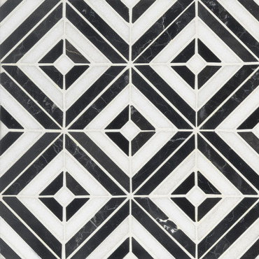 Rhombix Nero Polished Mosaic (SMOT-RHOMBIX-NEROP)