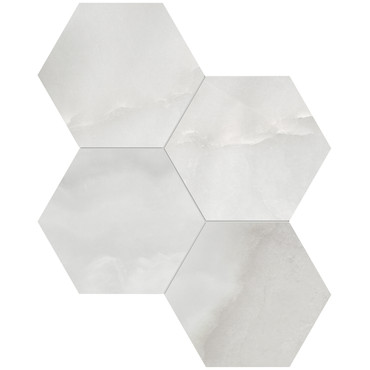 La Marca Onyx Nuvolato Polished 6" Hexagon Mosaic (4501-0327-0)