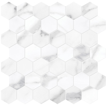 La Marca Statuario Nuovo Polished 2" Hexagon Mosaic (4501-0347-0)