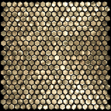 Metal Elements Gold 0.5" Hexagon Mosaic (AMHEX-02)