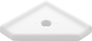 Geo Retrofit Bright White Matte Corner Soap Dish 5" (SBA18467)