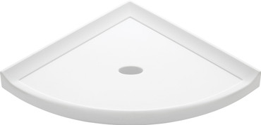 Metro Lugged Bright White Matte Corner Shelf 8" (SBA11467)