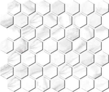 Perpetuo Brilliant White Matte Hex Mosaic 1.5 (DALPT2115HEXMS1P2)
