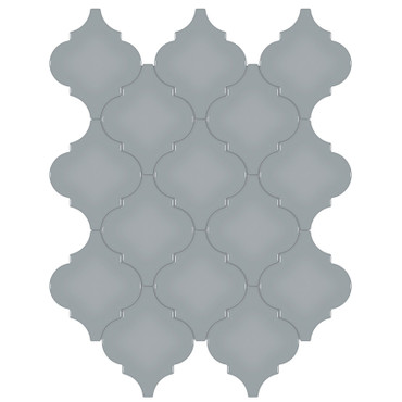 Soho Cloud Blue Glossy Glazed Porcelain Arabesque Mosaic 10.43x13.31 (ATO4501-0479-0)