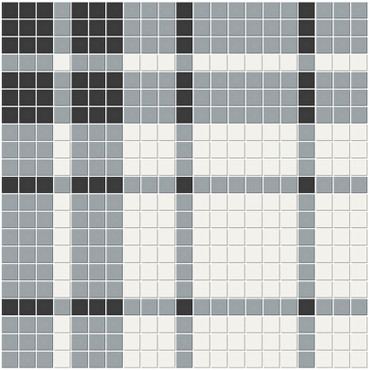 Soho Dawn Blend Matte Glazed Porcelain Plaid Mosaic