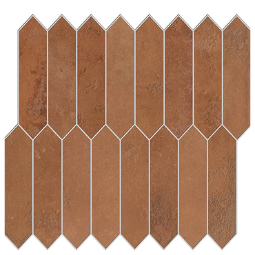 Home Redflame Matte Picket Mosaic 10x12