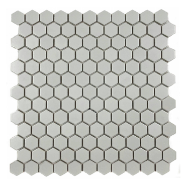 Hexa Hues White Matte Mosaic 1"