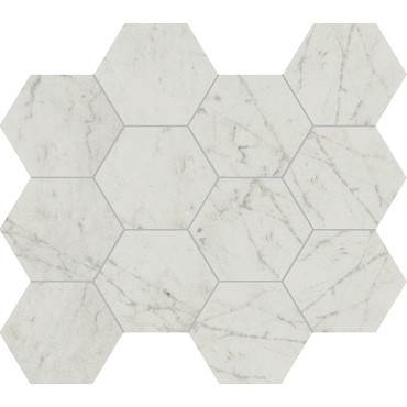 Marmorea Carrara Matte 12X13 Hexagon Mosaic