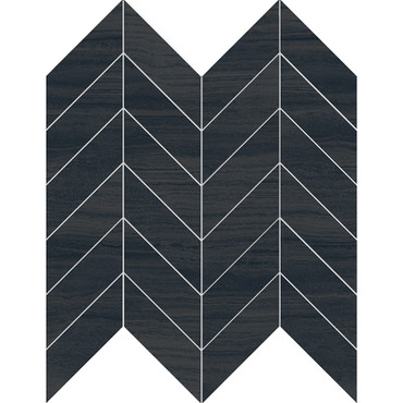 Silky Dark Matte Chevron 12X12.25 Mosaic