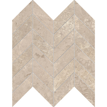 Velvet Almond Chevron 12x12 Mosaic