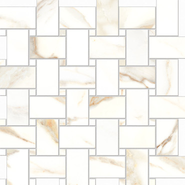 Charme Gold 12X12 Basketweave Mosaic