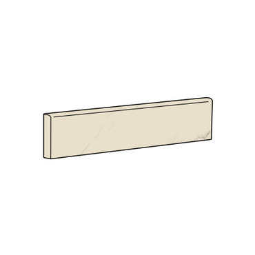 Pointe Statuario White 4" x 24" Bullnose Matte