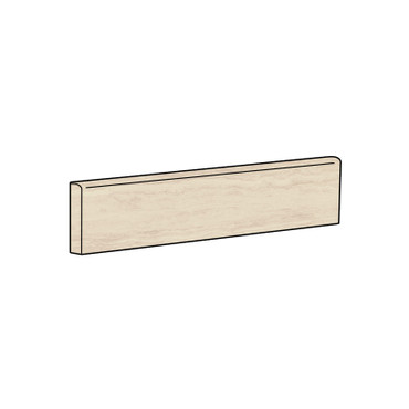 Pointe Travertine Alabaster 4" x 24" Bullnose Matte