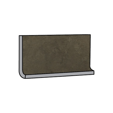 Manhattan Brown 6" x 12" Cove Base Unpolished