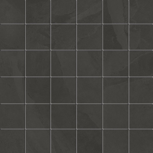 Brazilian Slate Rail Black Matte Mosaic 2x2