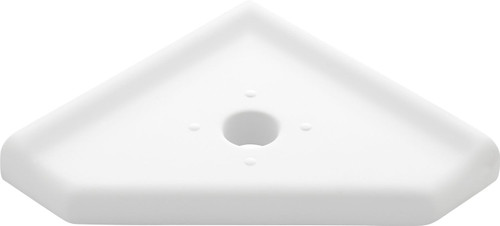 Questech Metro Lugged 5 inch Corner Shelf Soap Dish, Bright White Polished, Size: 5 Corner Soap Dish