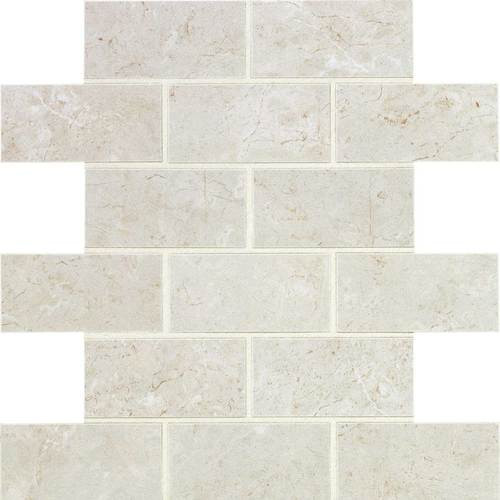 Florentine Collection - Argento Matte Porcelain Brick-Joint Mosaic 2x4 On 12x12 Sheet