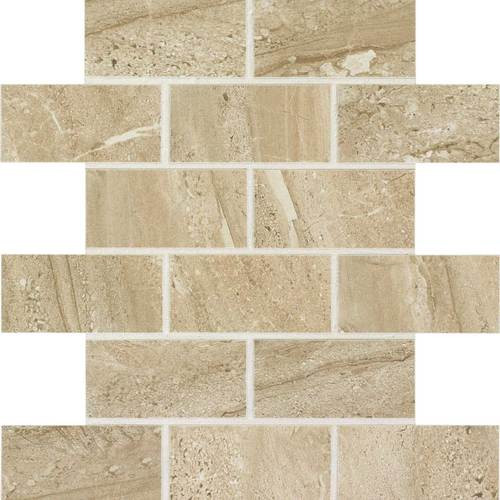 Florentine Collection - Nociolla Matte Porcelain Brick-Joint Mosaic 2x4 On 12x12 Sheet