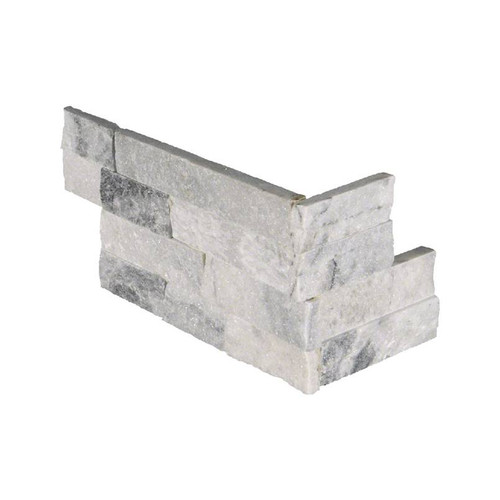 Ledger Panel Alaska Gray Splitface "L" Corner 6x18x6 (LPNLMALAGRY618COR)