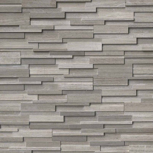 Ledger Panel Gray Oak 3D Honed Panel 6x24 (LPNLMGRYOAK624-3DH)