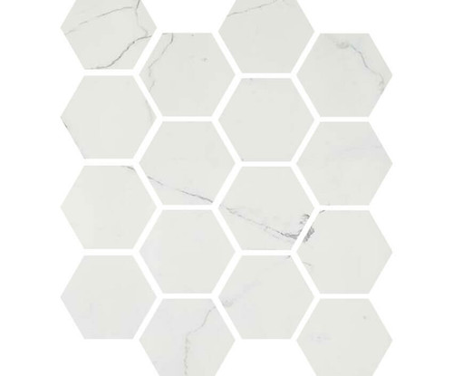 Luxury Calacatta 3" Hexagon Polished Mosaic on 9x11 Sheet (1099591)