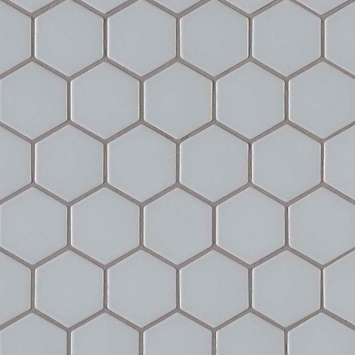 Retro Gray Matte Hexagon Mosaic (SMOT-PT-RETGRA-2HEX)