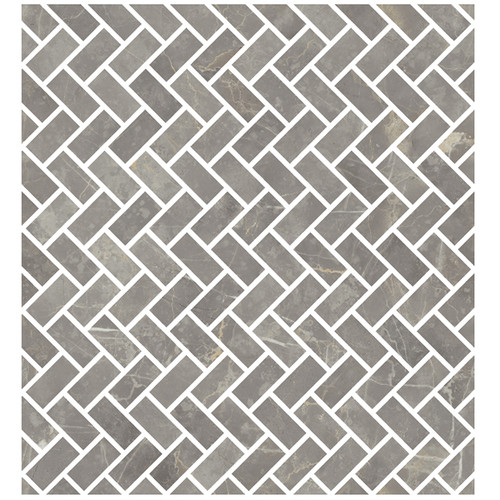 Marmorea Grigio Imperiale Polished Lisca Mosaic (FIGIL)