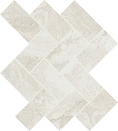 Archaia Relic White Ceramic Herringbone Mosaic (AR4024HERRMS1P2)