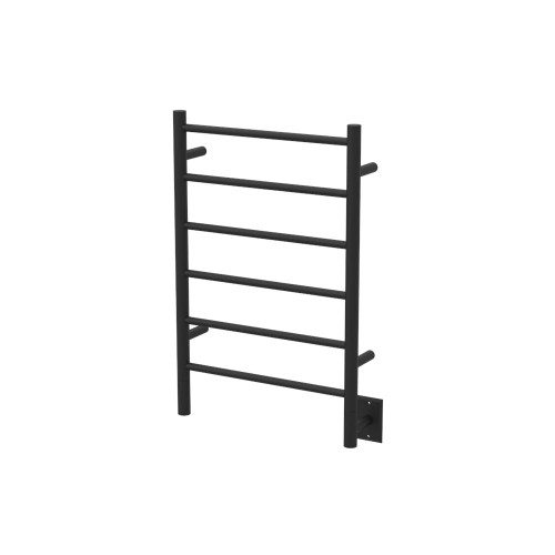 Jeeves J Straight Matte Black Heated Towel Rack