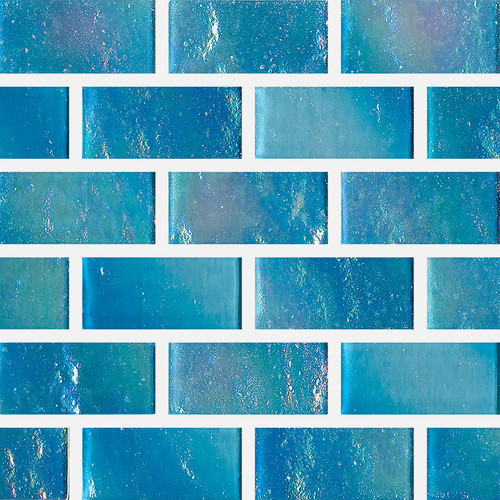 Aurora Borealis Marvel 1x2 Glass Mosaic 12x12 (AB-1211)